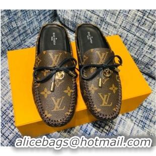 Unique Style Louis Vuitton Gloria Monogram Canvas Loafer Mules 032909 Brown 2021