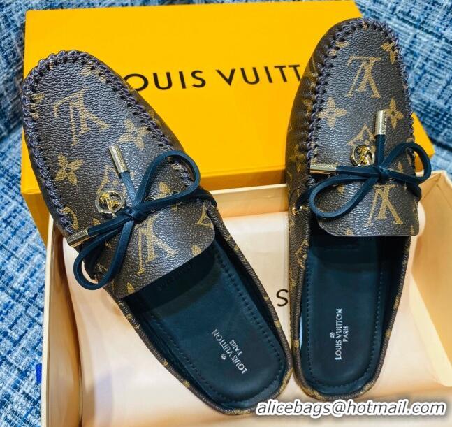 Unique Style Louis Vuitton Gloria Monogram Canvas Loafer Mules 032909 Brown 2021