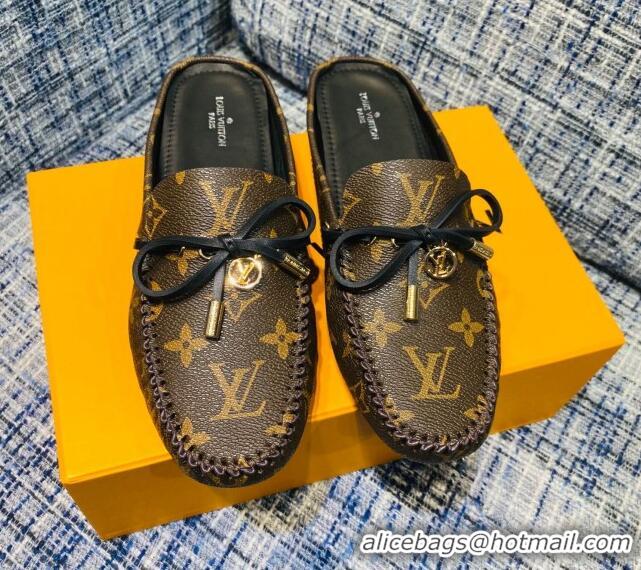 Unique Style Louis Vuitton Gloria Monogram Canvas Loafer Mules 032909 Brown 2021