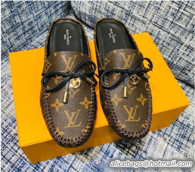 Unique Style Louis Vuitton Gloria Monogram Canvas Loafer Mules 032909 Brown 2021