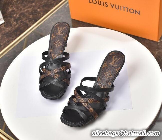 Low Price Louis Vuitton Revival Strap Heel Slide Sandals 6.5cm 033097 Monogram Canvas 2021