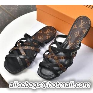 New Fashion Louis Vuitton Revival Strap Flat Slide Sandals 330104 Monogram Canvas 2021