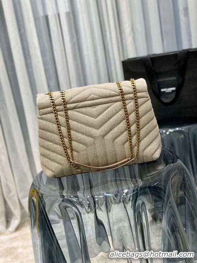 Unique Style Yves Saint Laurent LOULOU SMALL IN QUILTED Y LINEN Y587216