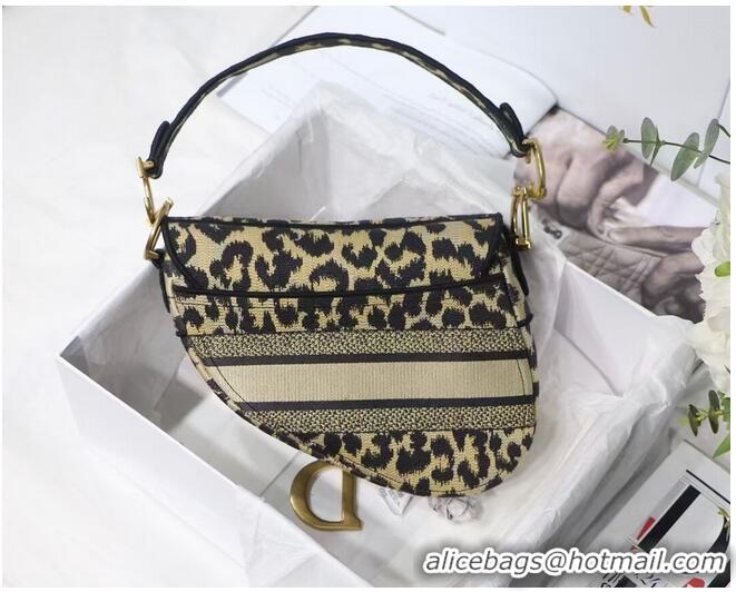 Super Quality DIOR SADDLE BAG Beige Multicolor Mizza Embroidery M0446C