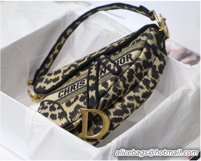 Super Quality DIOR SADDLE BAG Beige Multicolor Mizza Embroidery M0446C