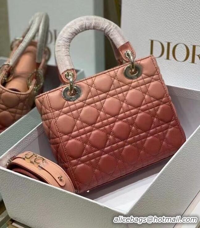 Top Quality LADY DIOR MY ABCDIOR BAG Strawberry Pink Gradient Cannage Lambskin M0538OS