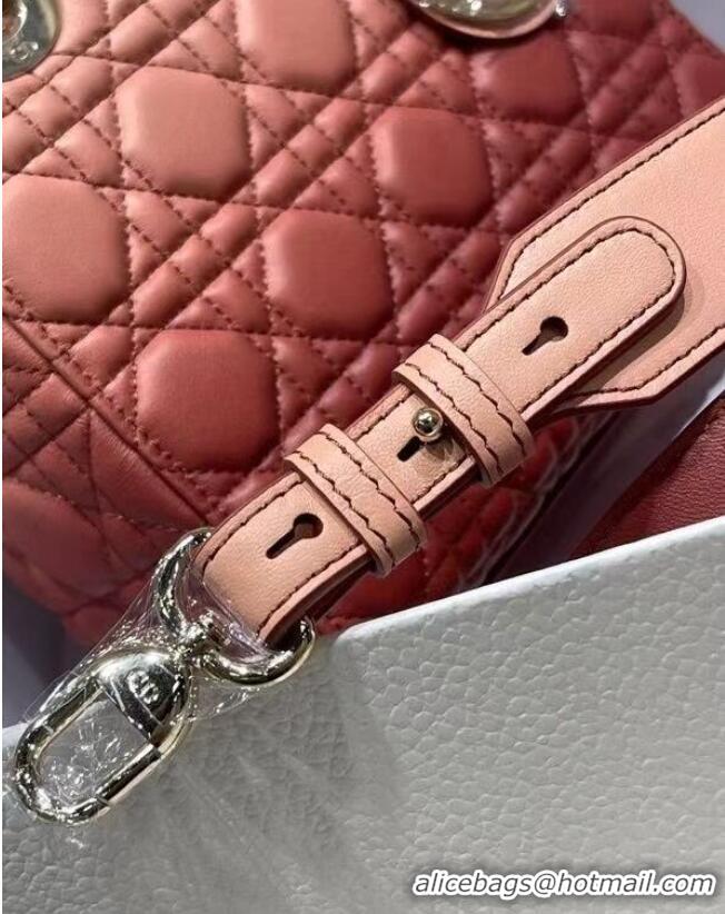 Top Quality LADY DIOR MY ABCDIOR BAG Strawberry Pink Gradient Cannage Lambskin M0538OS