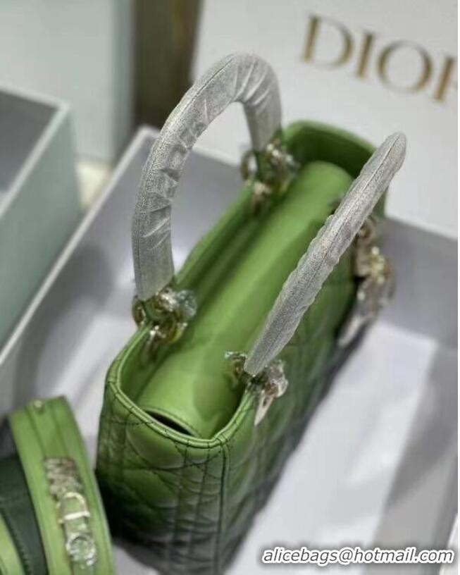 Well Crafted LADY DIOR MY ABCDIOR BAG green Gradient Cannage Lambskin M0538OS