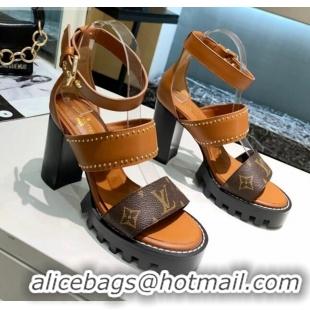 Best Price Louis Vuitton Star Trail Sandals Brown Leather 033118