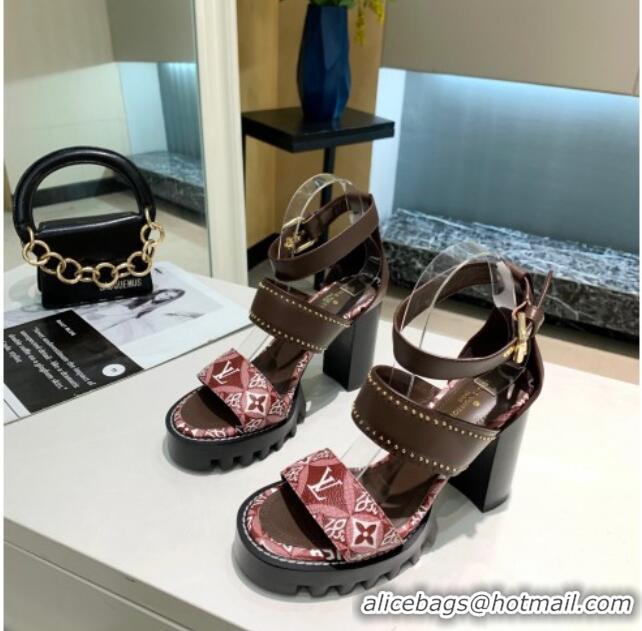 Sumptuous Louis Vuitton Since 1854 Star Trail Sandals 033119 Burgundy