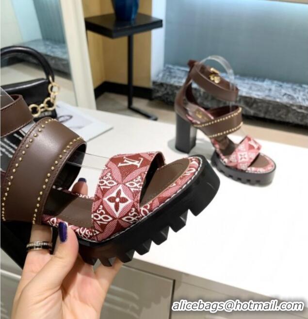 Sumptuous Louis Vuitton Since 1854 Star Trail Sandals 033119 Burgundy