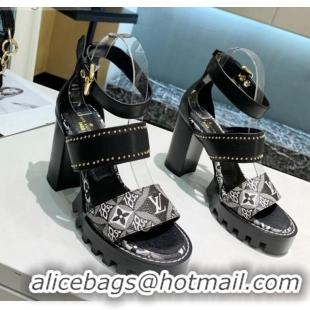 Purchase Louis Vuitton Since 1854 Star Trail Sandals 033119 Black