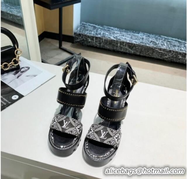 Purchase Louis Vuitton Since 1854 Star Trail Sandals 033119 Black