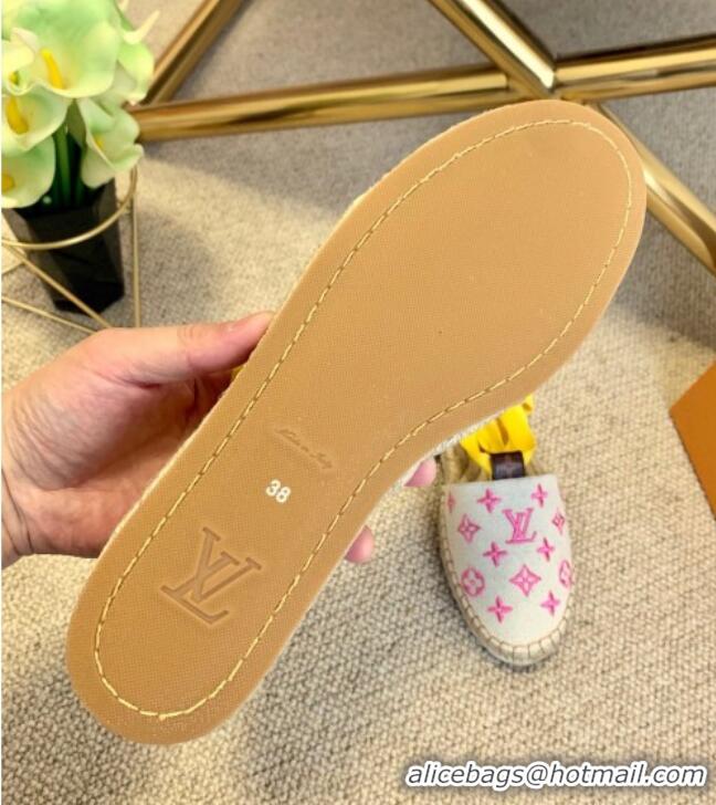 Perfect Louis Vuitton Starboard Monogram Canvas Espadrilles with Ankle Laces 331114 Yellow 2021