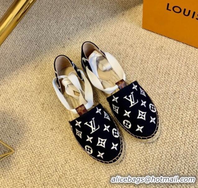 Good Looking Louis Vuitton Starboard Monogram Canvas Espadrilles with Ankle Laces 331115 White 2021