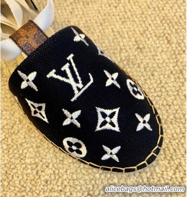 Good Looking Louis Vuitton Starboard Monogram Canvas Espadrilles with Ankle Laces 331115 White 2021