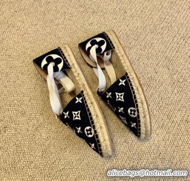 Good Looking Louis Vuitton Starboard Monogram Canvas Espadrilles with Ankle Laces 331115 White 2021