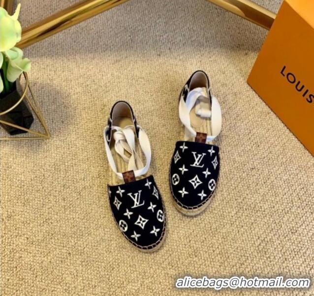 Good Looking Louis Vuitton Starboard Monogram Canvas Espadrilles with Ankle Laces 331115 White 2021