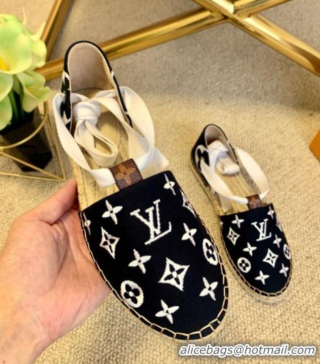 Good Looking Louis Vuitton Starboard Monogram Canvas Espadrilles with Ankle Laces 331115 White 2021