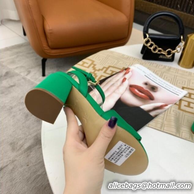 Best Price Louis Vuitton Lock It LV Circle Sandals 040111 Green 2021