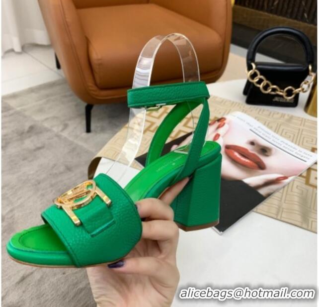 Best Price Louis Vuitton Lock It LV Circle Sandals 040111 Green 2021