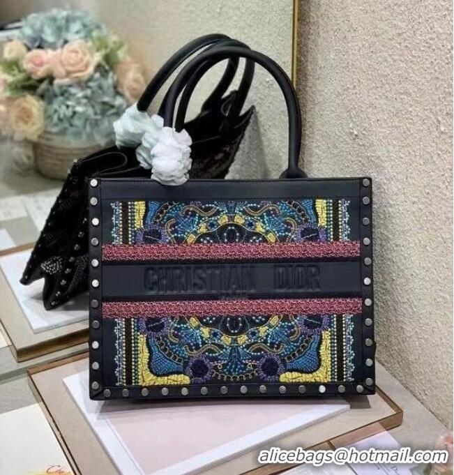 Buy Discount DIOR BOOK TOTE Multicolor Mizza Embroidery M1287ZRHM