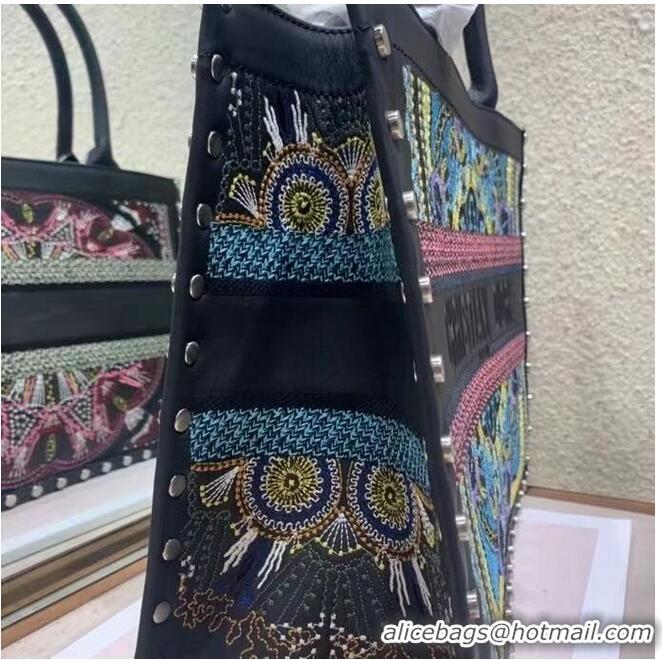 Buy Discount DIOR BOOK TOTE Multicolor Mizza Embroidery M1287ZRHM