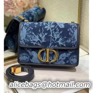 Top Design 30 MONTAIGNE BAG Blue Dior Flowers Denim M9203UJD