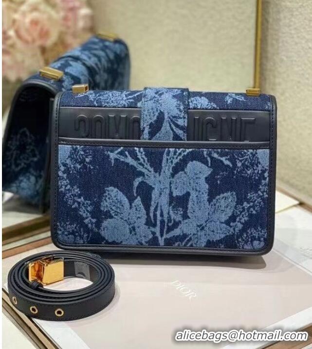 Top Design 30 MONTAIGNE BAG Blue Dior Flowers Denim M9203UJD