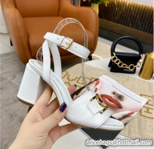 Super Quality Louis Vuitton Lock It LV Circle Sandals 040113 White