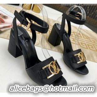 Perfect Louis Vuitton Lock It LV Circle Sandals 040113 Black