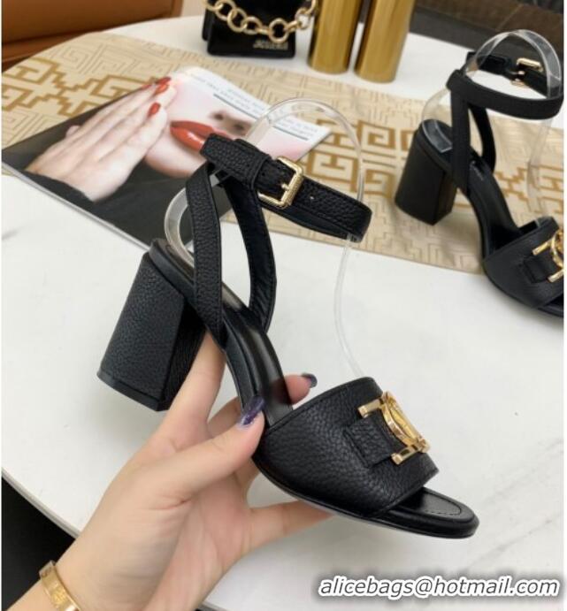 Perfect Louis Vuitton Lock It LV Circle Sandals 040113 Black