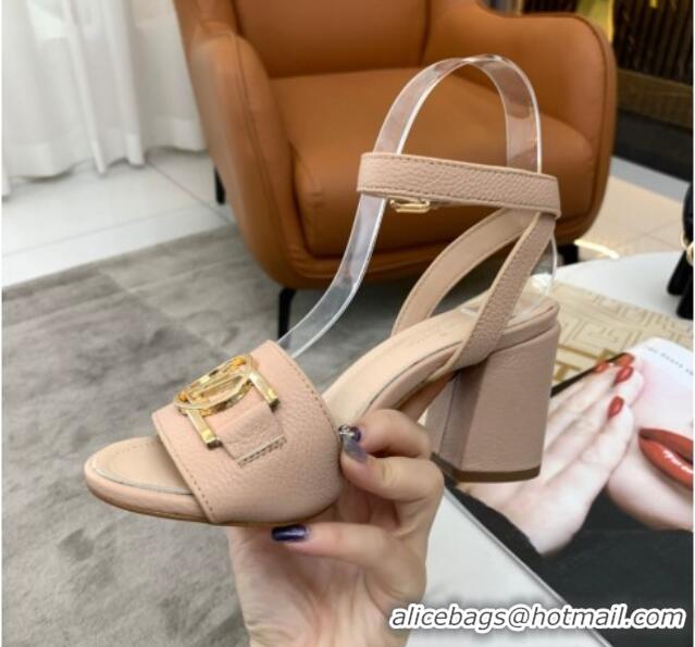 Discount Louis Vuitton Lock It LV Circle Sandals 040113 Nude