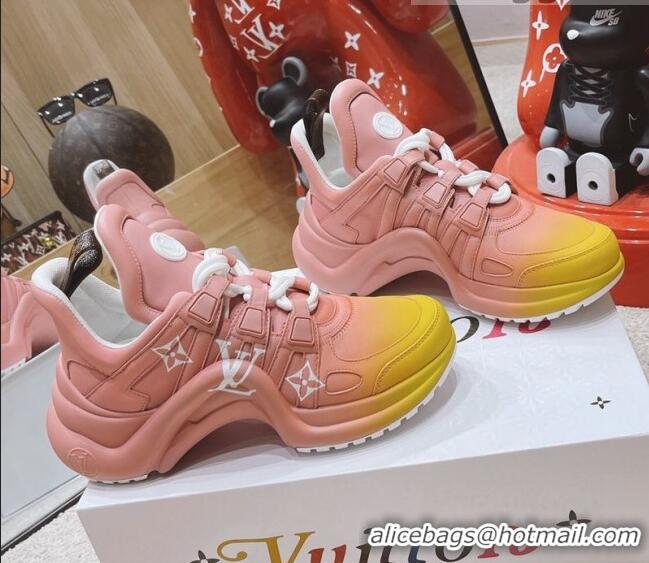 Low Cost Louis Vuitton LV Archlight Gradient Sneakers 040755 Light Pink 2021