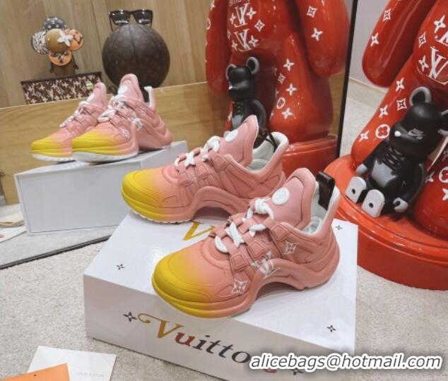 Low Cost Louis Vuitton LV Archlight Gradient Sneakers 040755 Light Pink 2021