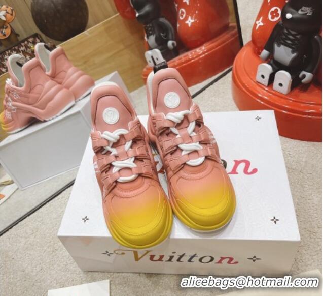 Low Cost Louis Vuitton LV Archlight Gradient Sneakers 040755 Light Pink 2021