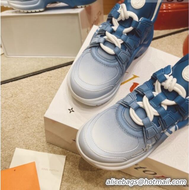 Charming Louis Vuitton LV Archlight Gradient Sneakers 040755 Blue 2021