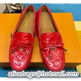 Affordable Price Louis Vuitton Gloria Monogram Leather Flat Loafer 040838 Dark Red 2021