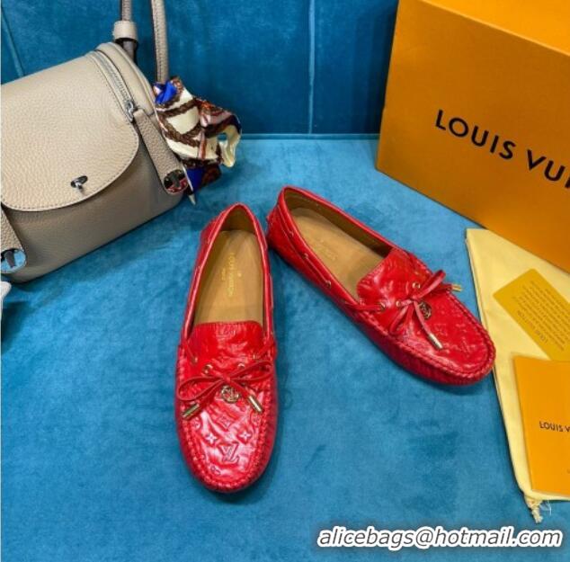 Affordable Price Louis Vuitton Gloria Monogram Leather Flat Loafer 040838 Dark Red 2021