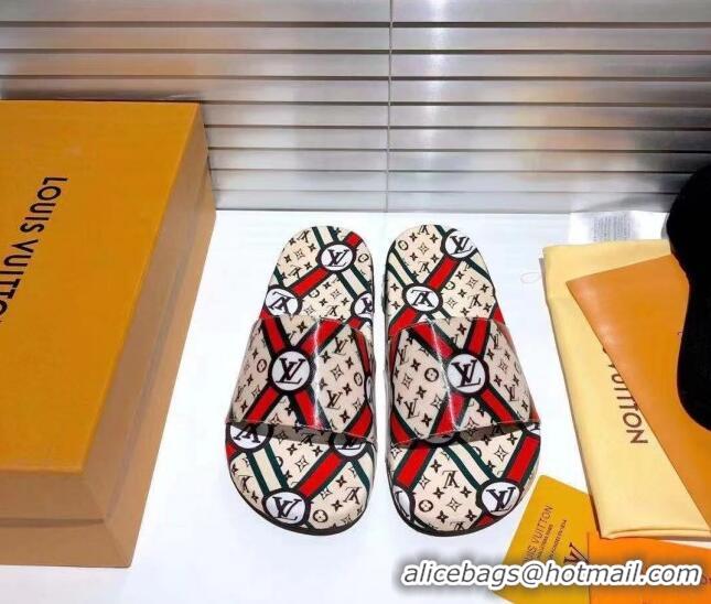 Luxury Cheap Louis Vuitton Jumbo Flatform Slide Sandals 042893