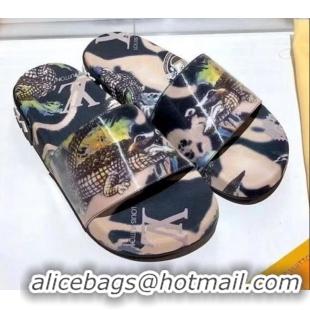 Luxury Louis Vuitton Jumbo Flatform Slide Sandals 042894