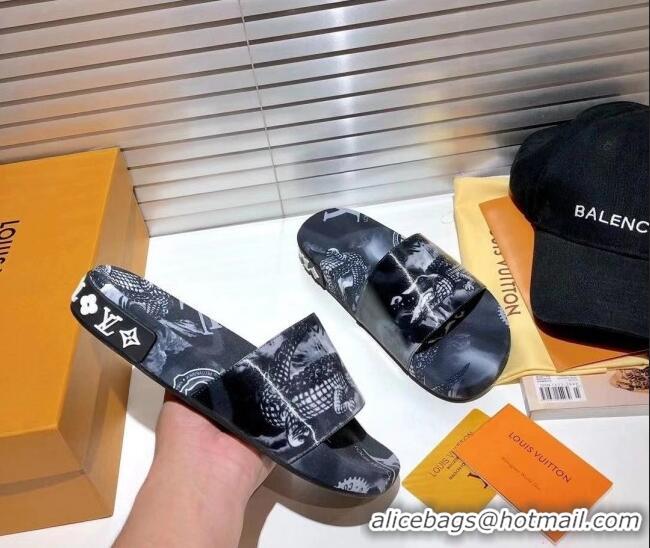 Unique Style Louis Vuitton Jumbo Flatform Slide Sandals 042895