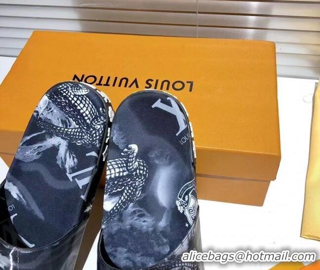 Unique Style Louis Vuitton Jumbo Flatform Slide Sandals 042895