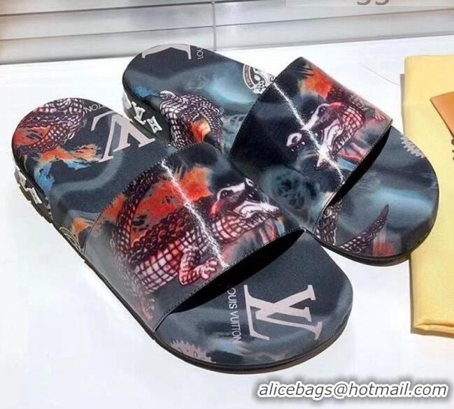 Most Popular Louis Vuitton Jumbo Flatform Slide Sandals 042897