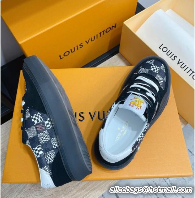 Best Price Louis Vuitton LV Ollie Damier Canvas Sneakers 1A8Q1M Black 2021