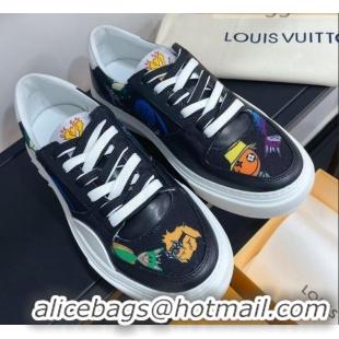 Best Price Louis Vuitton LV Ollie Print Sneakers 1A8QBR Black 2021