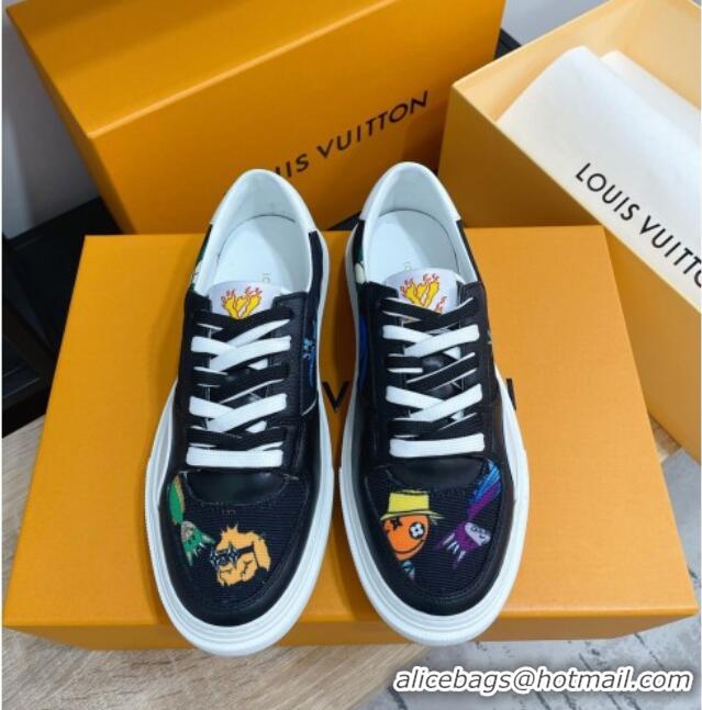 Best Price Louis Vuitton LV Ollie Print Sneakers 1A8QBR Black 2021