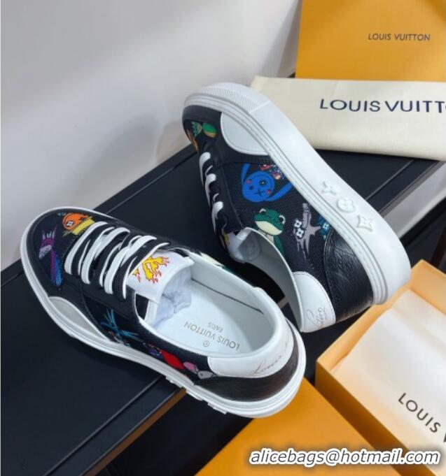 Best Price Louis Vuitton LV Ollie Print Sneakers 1A8QBR Black 2021