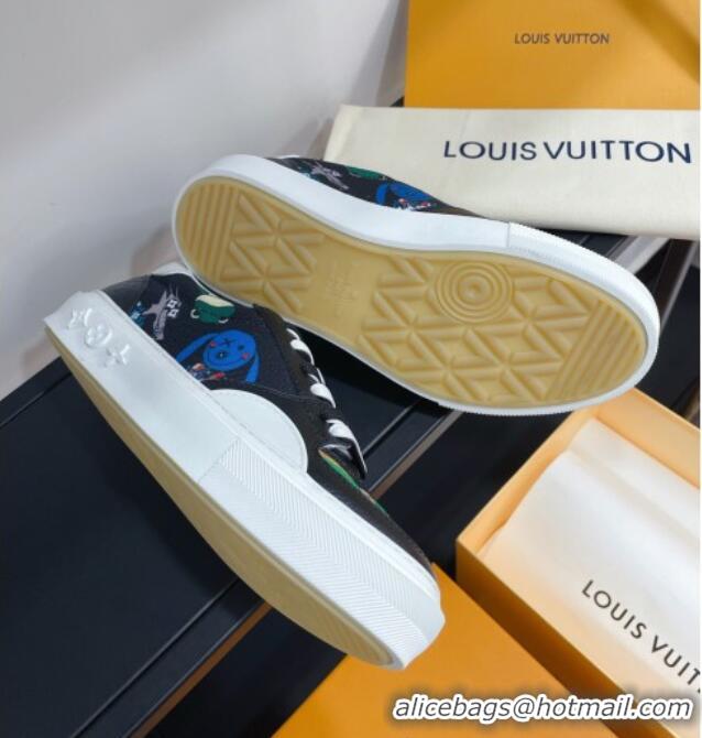 Best Price Louis Vuitton LV Ollie Print Sneakers 1A8QBR Black 2021