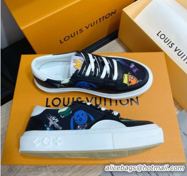 Best Price Louis Vuitton LV Ollie Print Sneakers 1A8QBR Black 2021